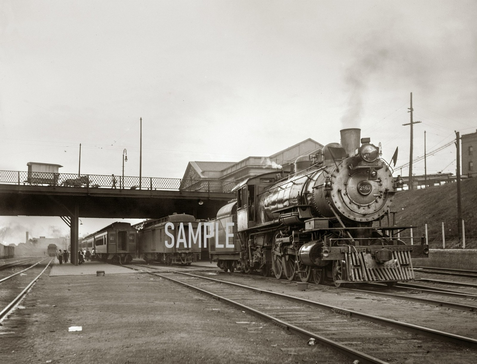 1910 CHICAGO, BURLINGTON & QUINCY Railroad Locomotive 8.5x11 Photo (235-C )
