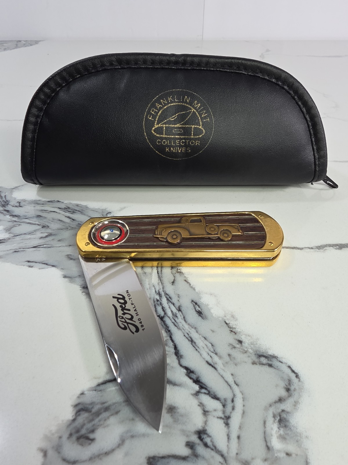 Franklin Mint 1940 Ford Half-Ton Pickup Pocket-Knife with Padded Case