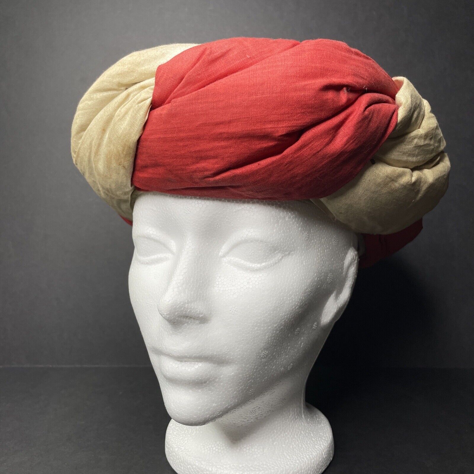 Antique 1880s High Priest Canvas Turban Hat Cap IOOF Odd Fellows Order RARE