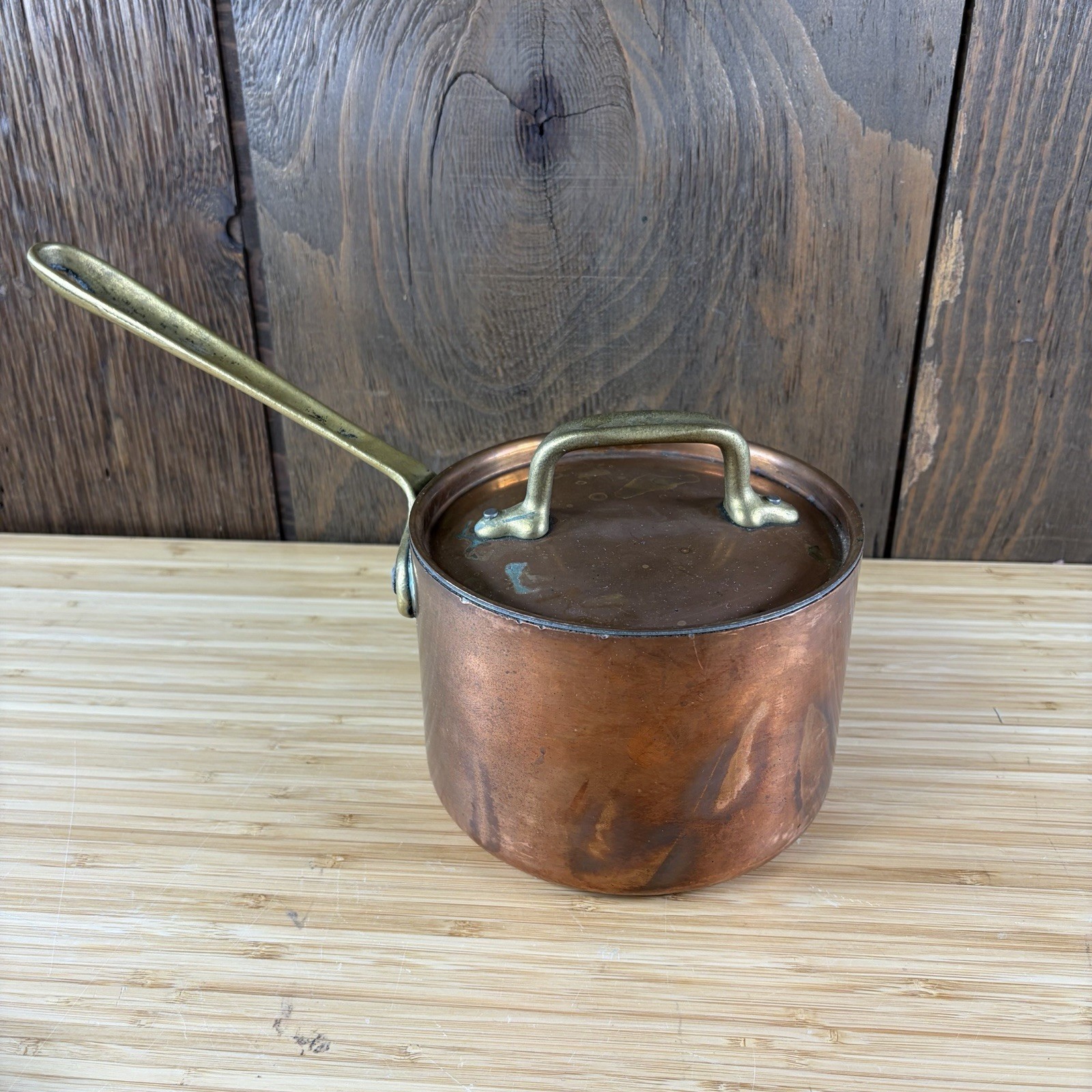 All-Clad Cop*R*Chef 2qt Sauce Pan With Lid 6 “ x 4 1/8 “