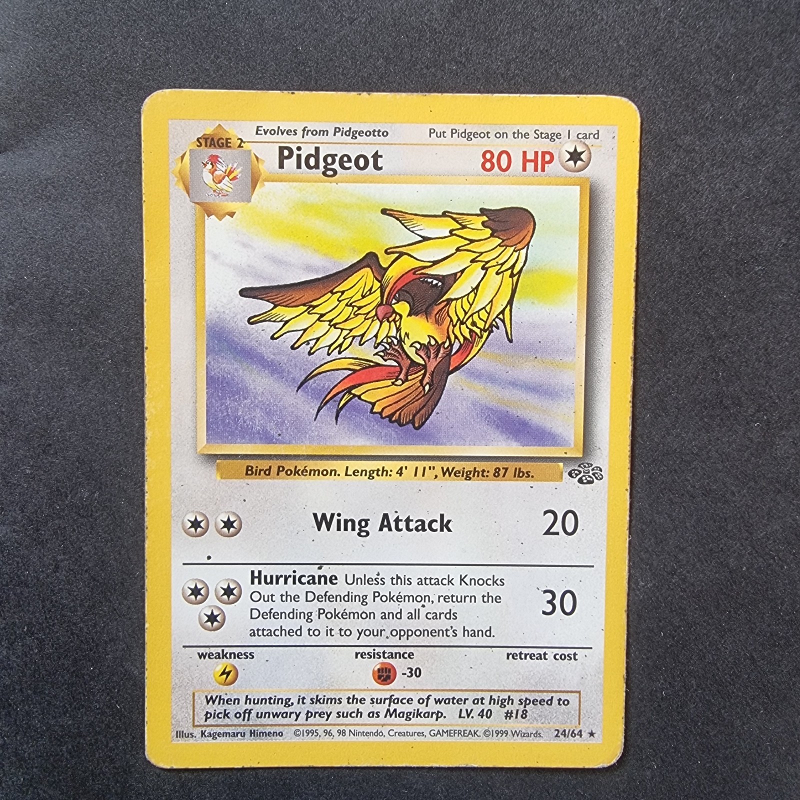 24/64 Pidgeot MP Jungle Rare Pokemon TCG Card 24/64 Pidgeot MP Jungle Rare Pokemon TCG Card