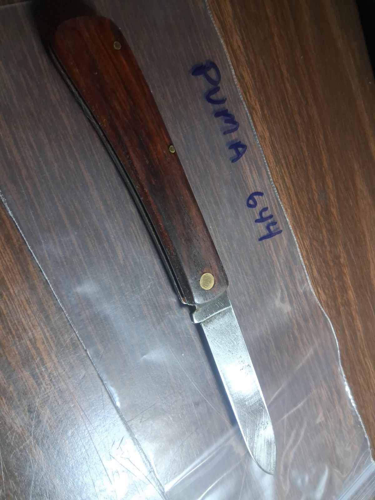 PUMA  GERMANY  644 KNIFE WOOD HANDLES
