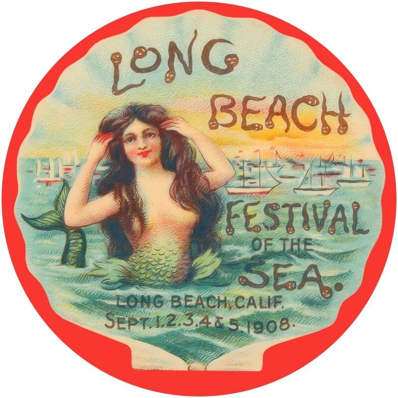 1908 Long Beach California Festival By The Sea NEW Sign 28\