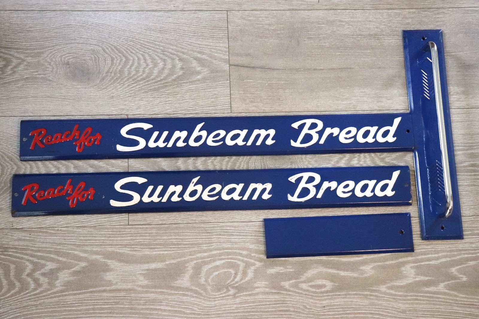 Vintage Sunbeam Bread Door Push Metal Sign