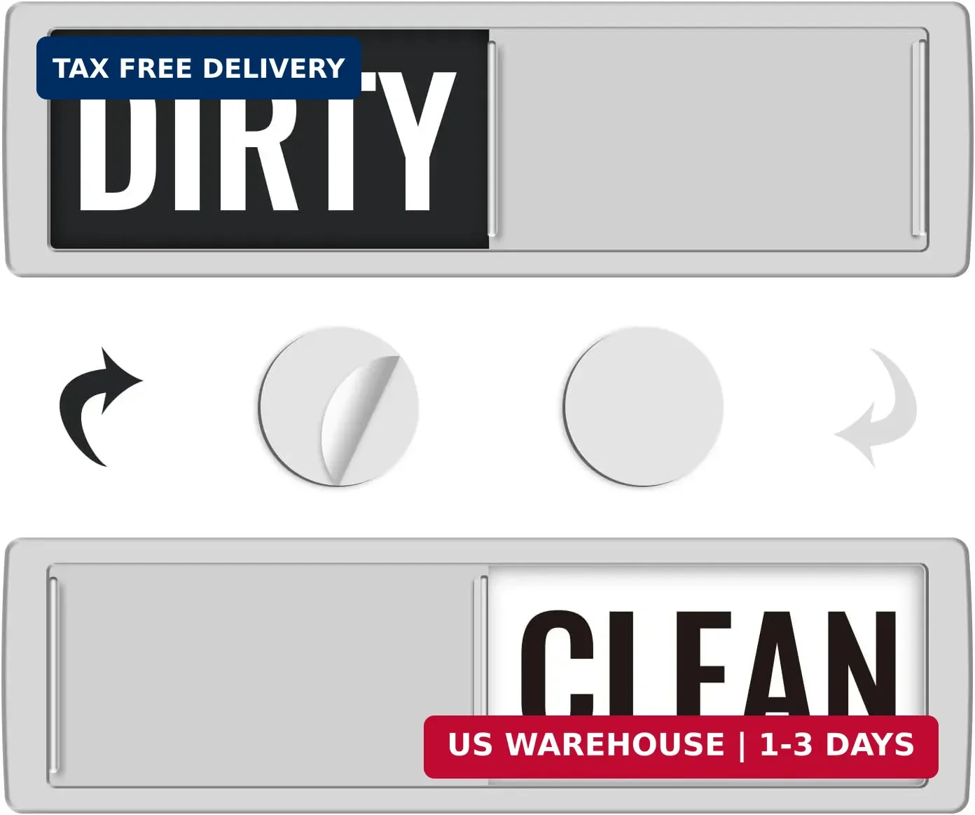 KitchenTour Dishwasher Magnet Clean Dirty Sign, Upgrade Super Strong Clean Dirty