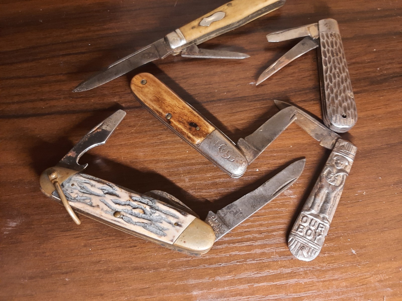 old pocket knife collection lot of 5