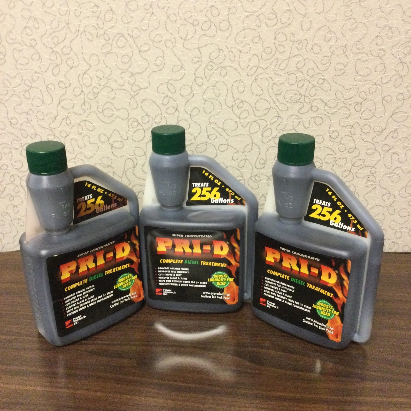 Lot Of 3 PRI D Diesel Fuel Treatment 16 Oz Provides Fuel Efficiency Performance