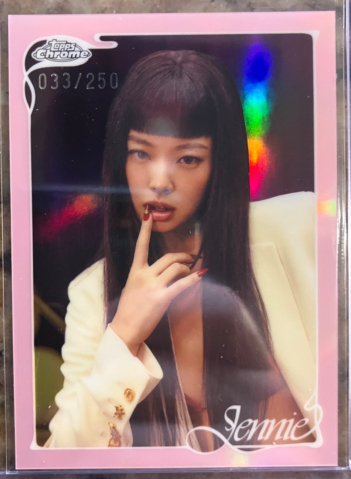 2026 Topps Chrome x Jennie - /250 Pink Refractor #7 2026 Topps Chrome x Jennie - /250 Pink Refractor #7