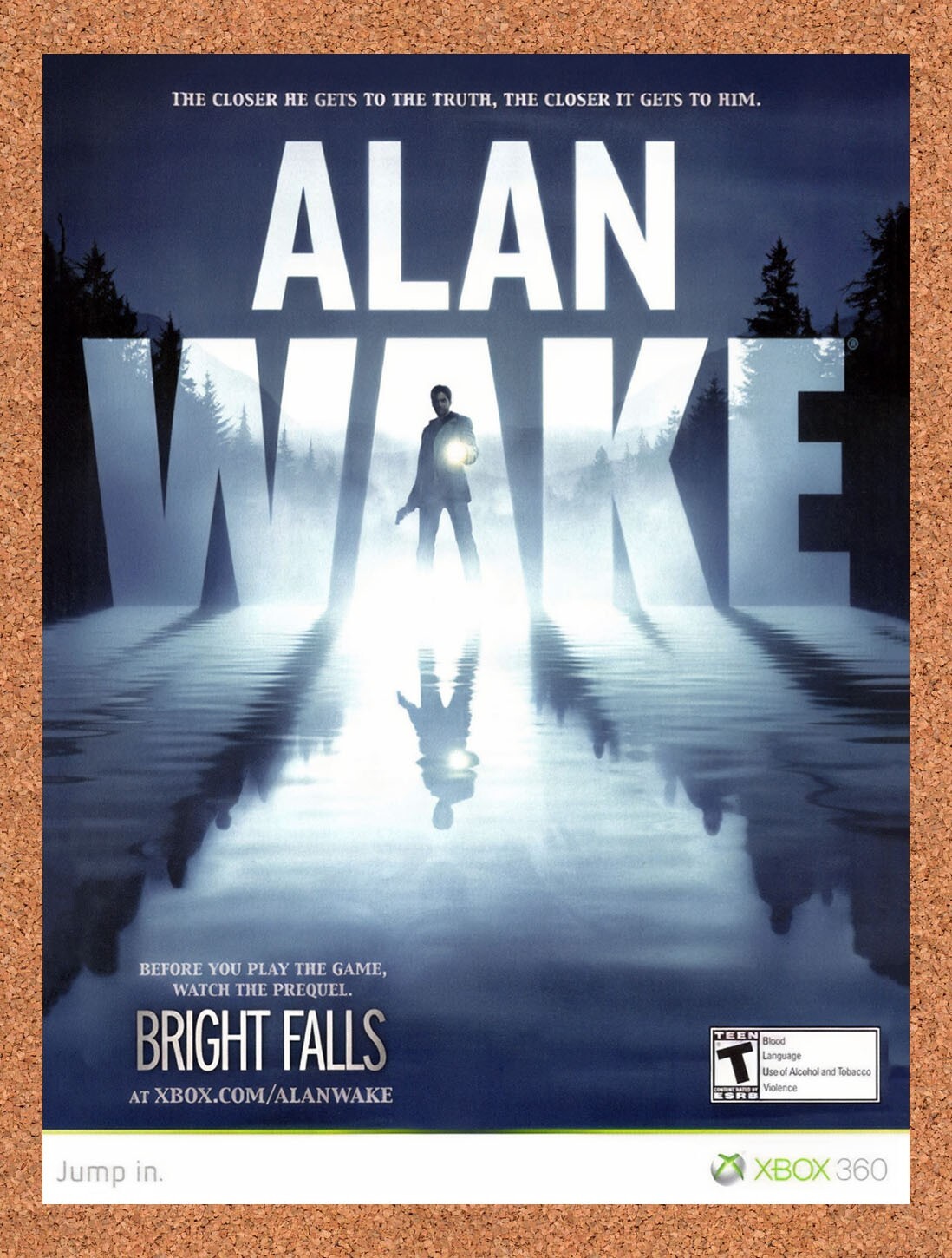 2009 Alan Wake Xbox 360 Original Advertisement / Retro Wall Art v3 2009 Alan Wake Xbox 360 Original Advertisement / Retro Wall Art v3