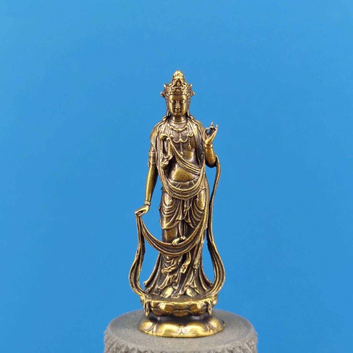 58Mm Brass Mogao Grottoes Nanhai Guanyin Ming Dynasty Station Guanyin Guanyin 58Mm Brass Mogao Grottoes Nanhai Guanyin Ming Dynasty Station Guanyin Guanyin