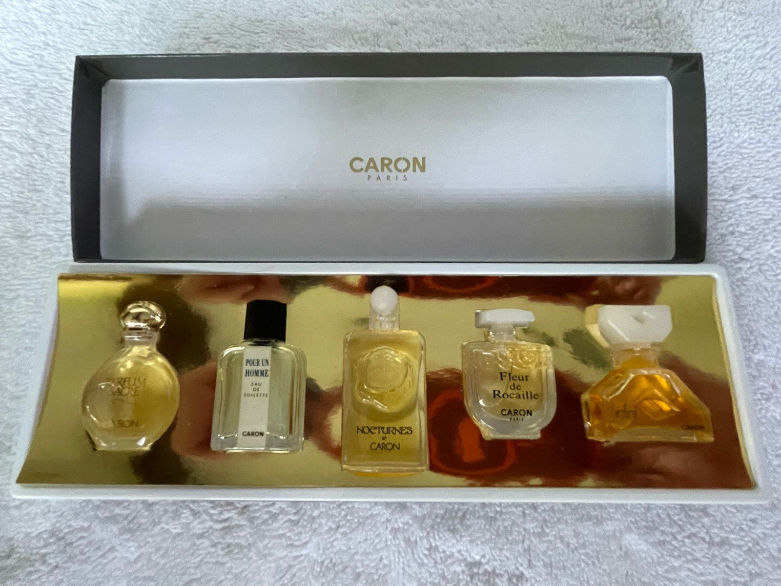 Vintage Caron Paris Mini Collectible Perfume Gift Set in Original Box