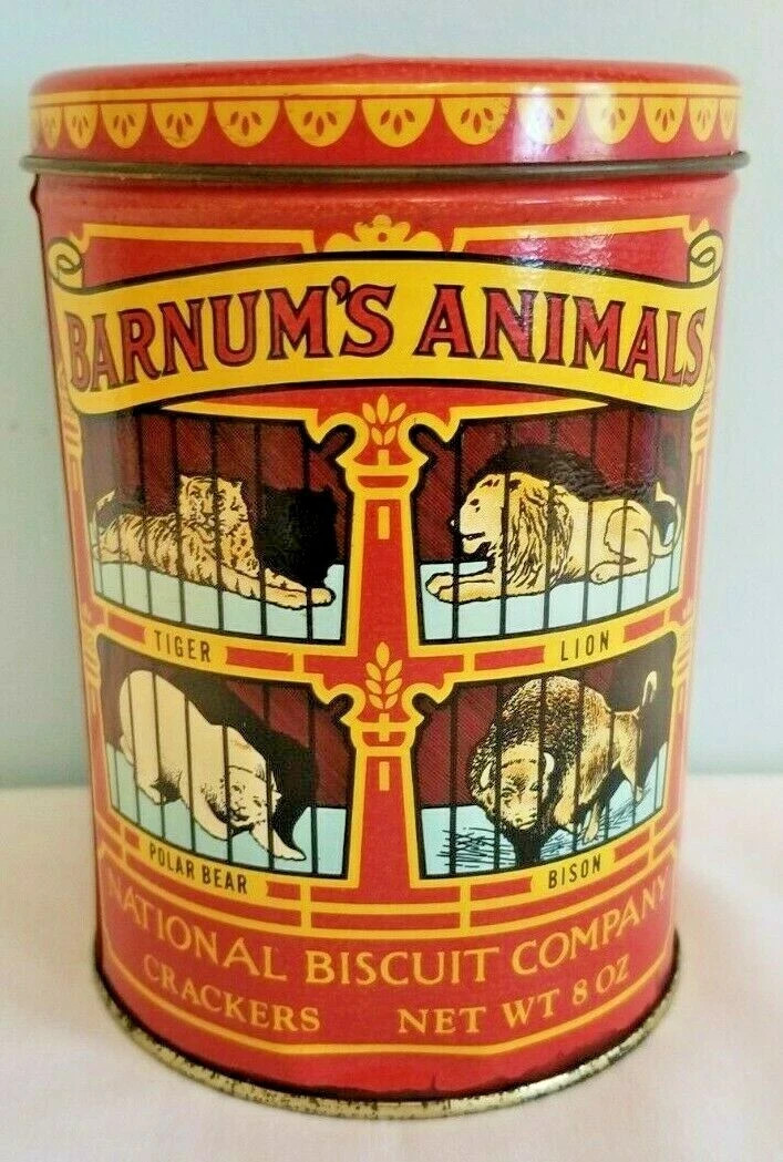 Vintage 1979 Nabisco Barnum's Animals Crackers Tin 1914 Replica 8oz. 