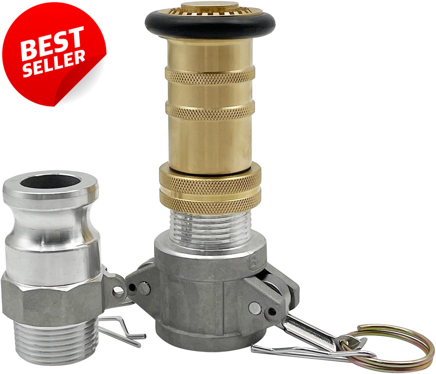 2in Brass Fire Hose Nozzle NPSH NPT Jet Fog Spray Aluminum Fittings - US