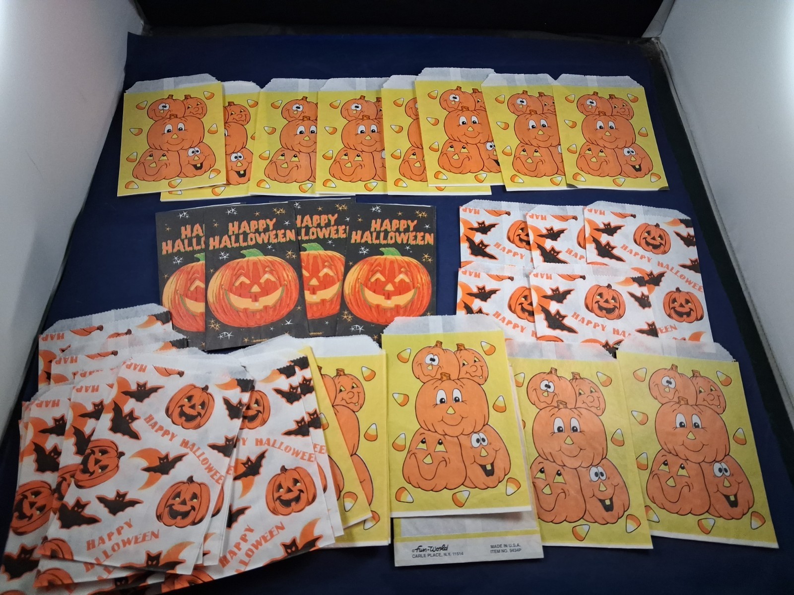 48 Vtg 1970s-1980s Halloween Paper Trick or Treat Handout Bag Collection Lot *19