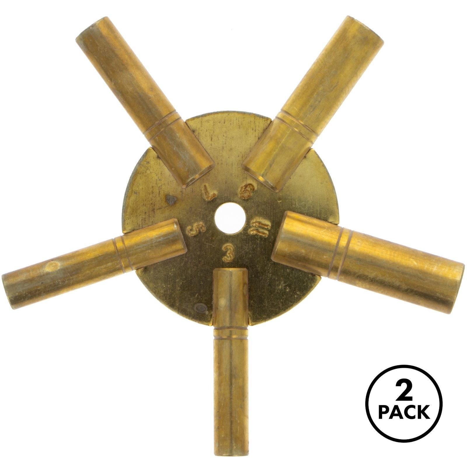 2 Pack Universal Antique Grandfather Brass Clock Key Odd 2 Pack Universal Antique Grandfather Brass Clock Key Odd