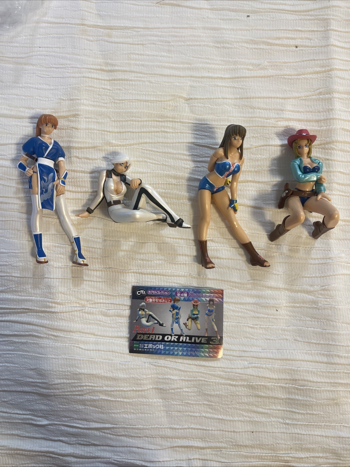 Dead Or Alive 3 Epoch 2001 2002 Tecmo Capsule Figures vintage Japan Set of 4 New Dead Or Alive 3 Epoch 2001 2002 Tecmo Capsule Figures vintage Japan Set of 4 New