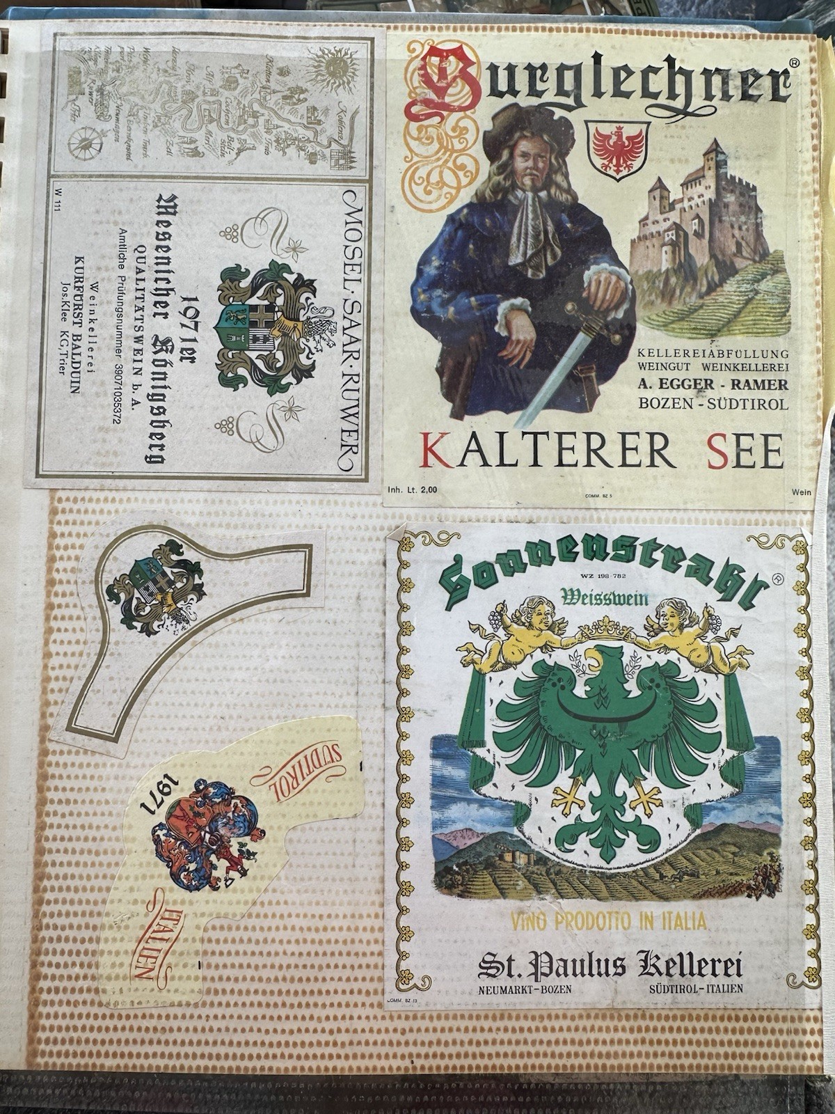 Scrapbook Of 50+ Vintage Wine Liquor Beer Labels International RARE Collection Scrapbook Of 50+ Vintage Wine Liquor Beer Labels International RARE Collection