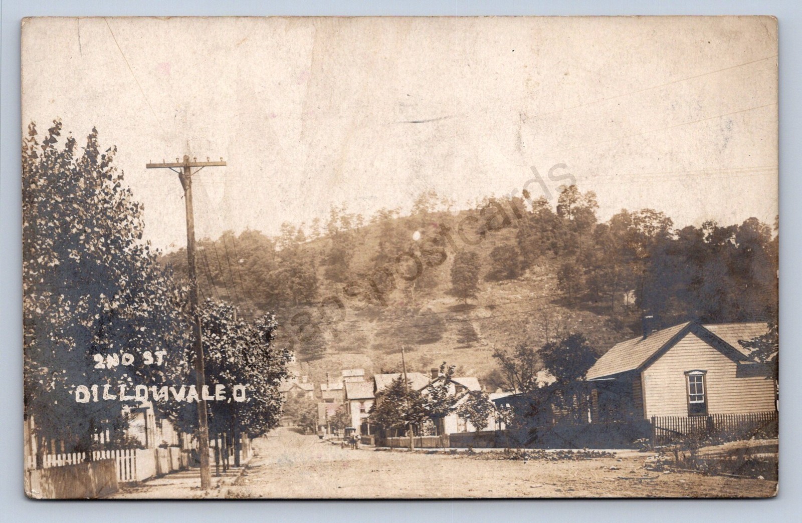 J87/ Dillonvale Ohio RPPC Postcard c1910 2nd Street Homes Residences  1852