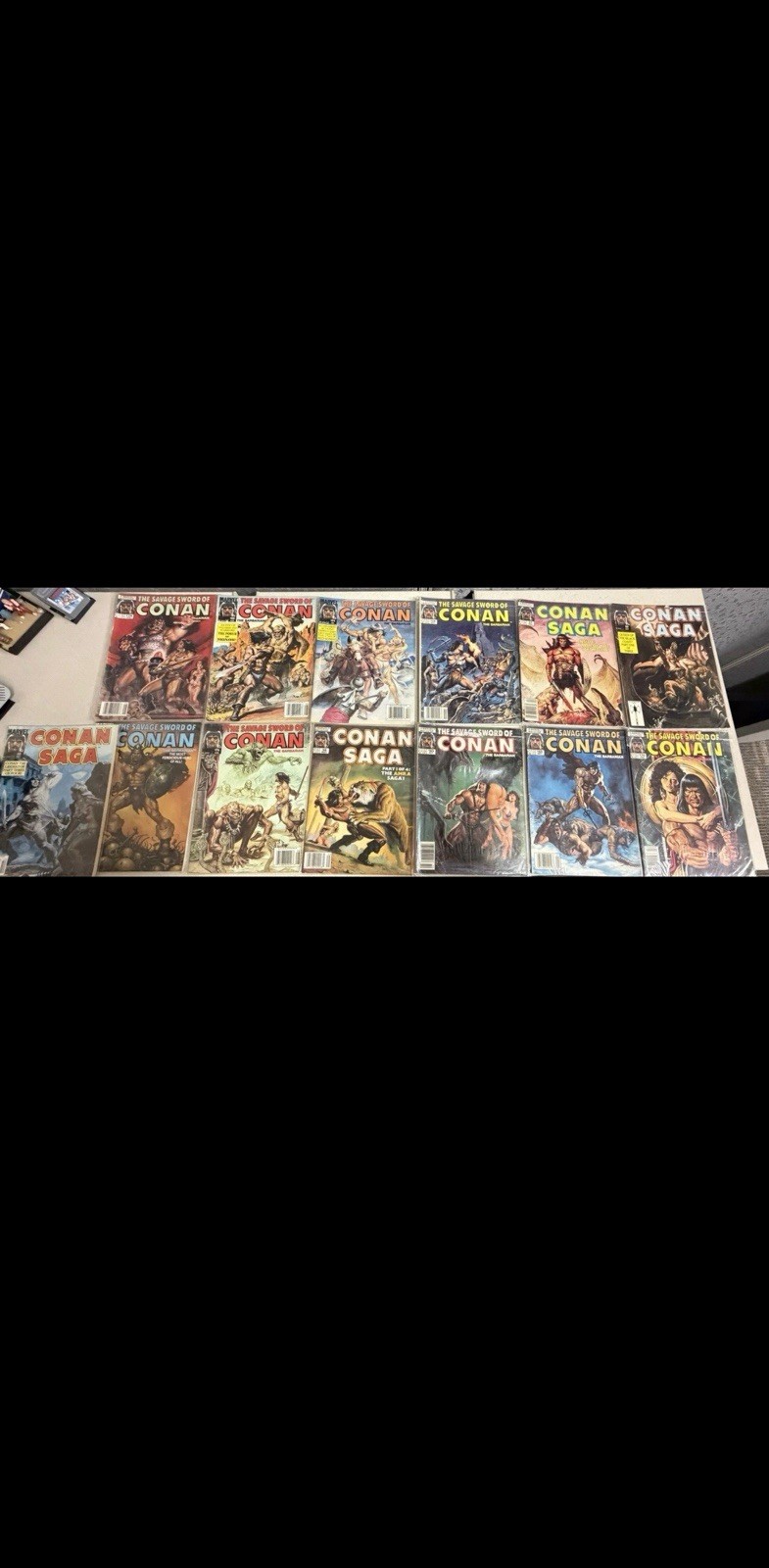 Vintage Conan Comic Book Lot 12 Issues Savage Sword of Conan Conan Saga Marvel