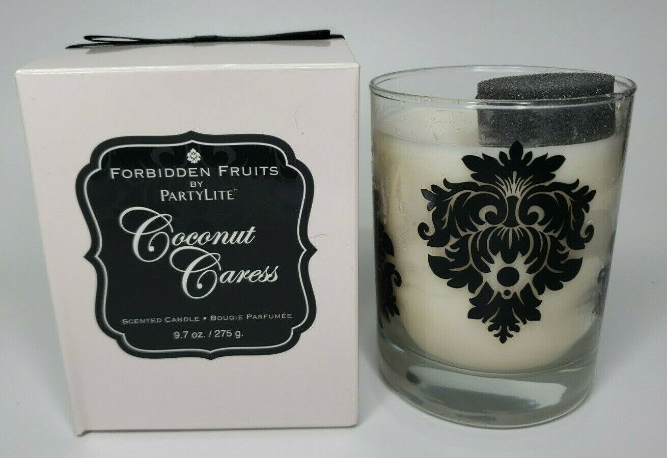 PartyLite Forbidden Fantasy Jar Candle New Box Coconut Caress P3D/G94127
