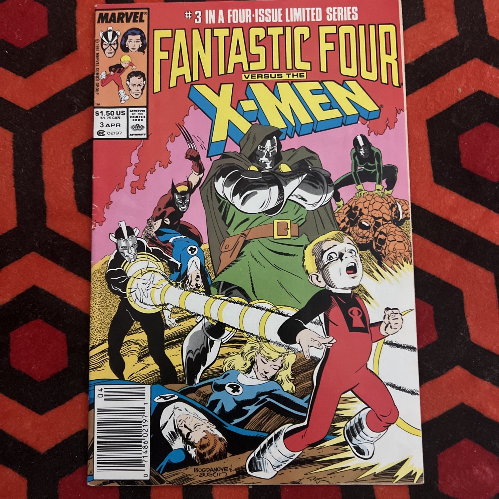 Doctor Doom Marvel Fantastic Four 1987 Comic Versus The X- Men #3 Vintage . Doctor Doom Marvel Fantastic Four 1987 Comic Versus The X- Men #3 Vintage .