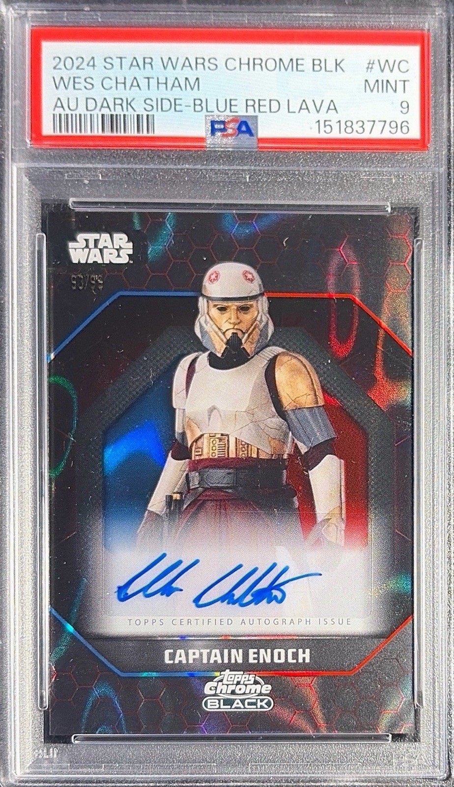 Wes Chatham / Captain Enoch ~ 2024 Topps Chrome Stars Wars ~ Autograph /99 PSA 9 Wes Chatham / Captain Enoch ~ 2024 Topps Chrome Stars Wars ~ Autograph /99 PSA 9