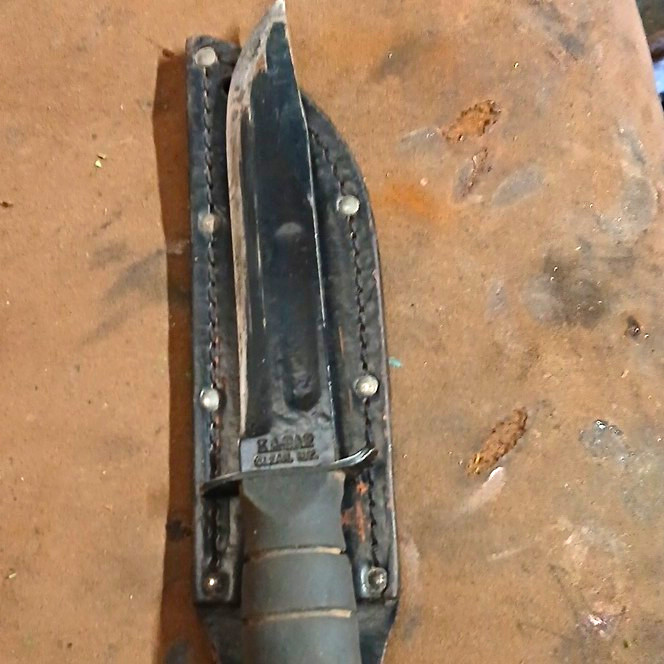 KA-BAR Olean NY Fixed Blade Knife with Sheath