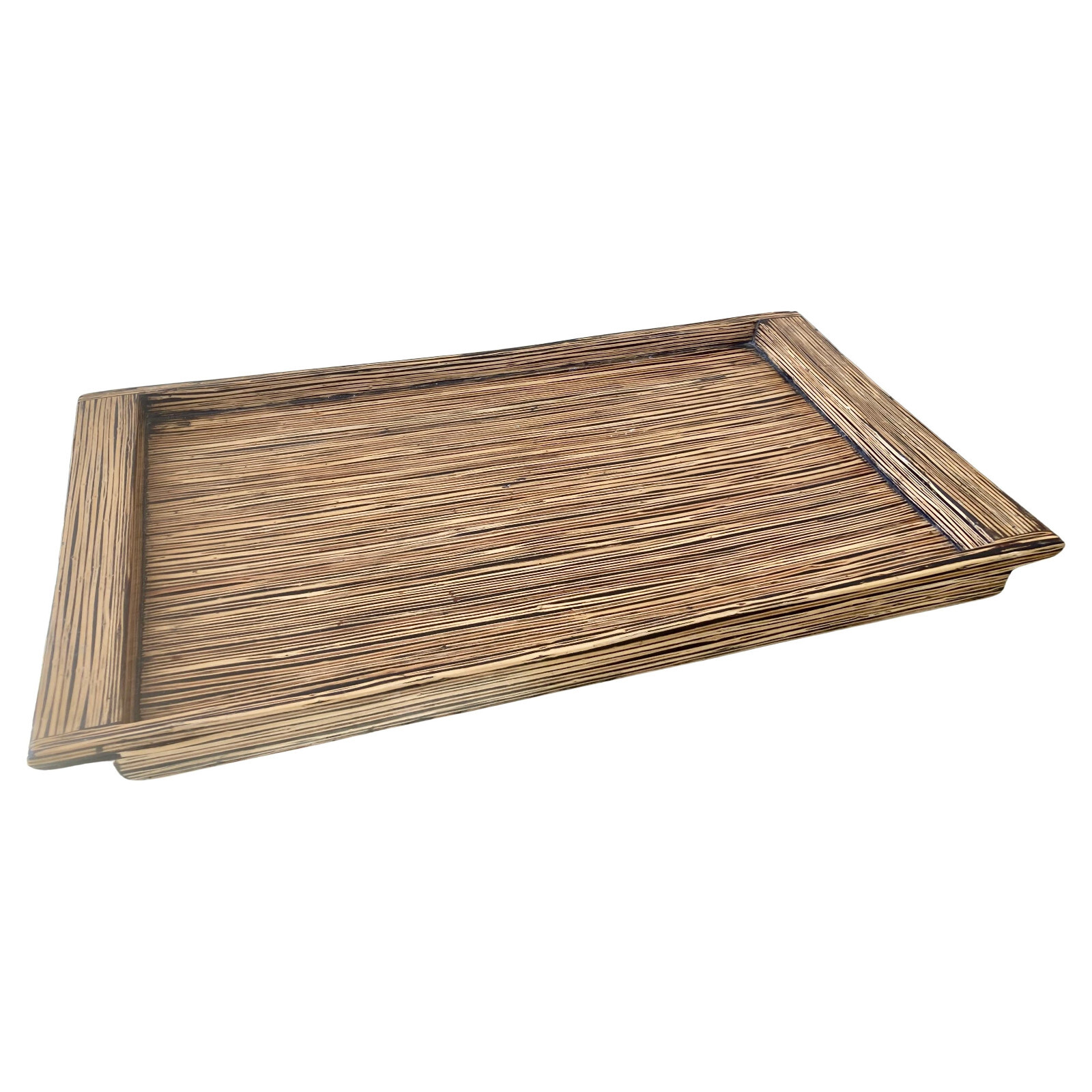 Zebra Wood Vintage Marquetry Tray