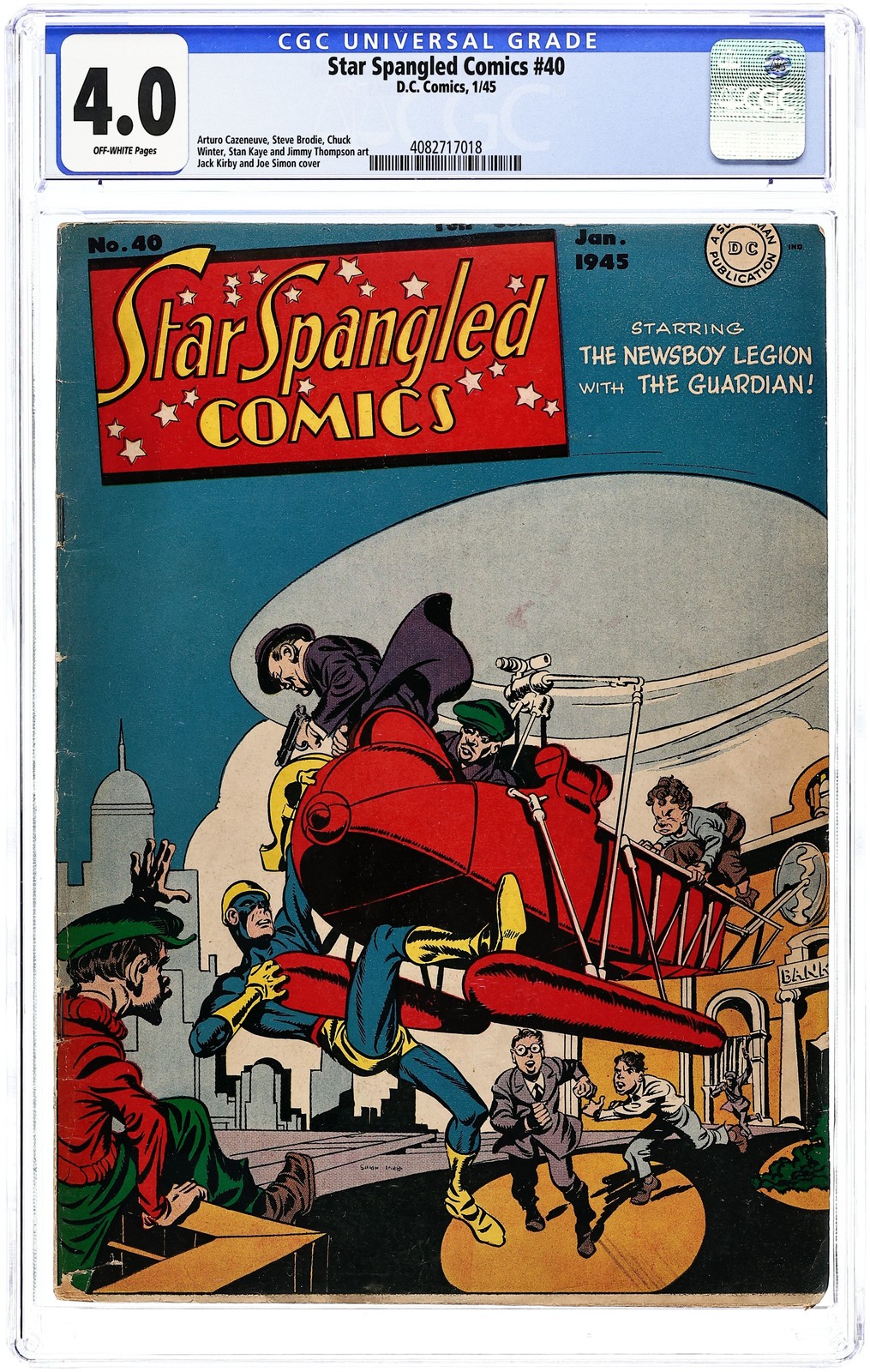 Star Spangled Comics #40 CGC 4.0 1945 4082717018