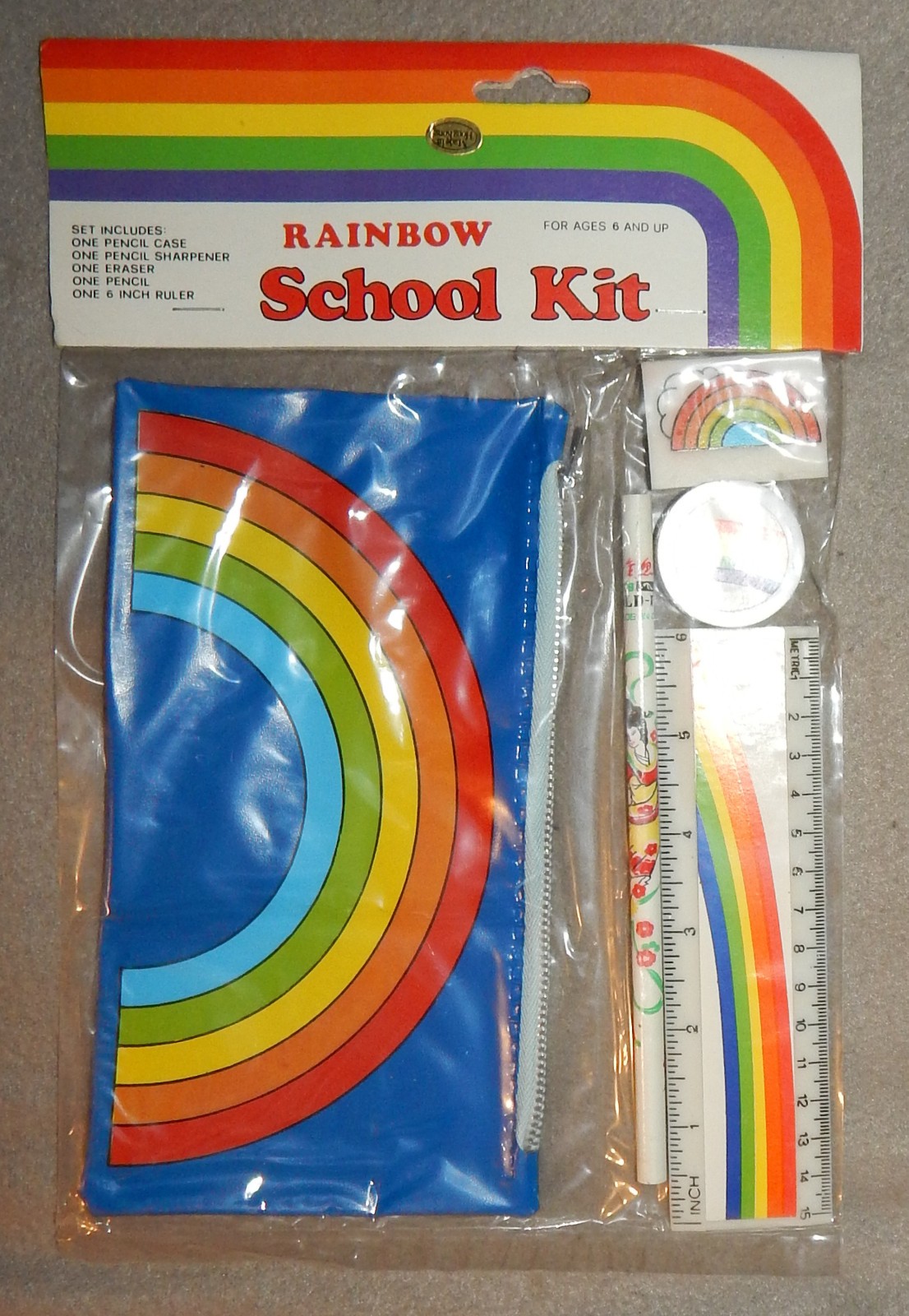 Vintage Blue with Rainbow Pencil Pouch Kit (8 1/4 Vintage Blue with Rainbow Pencil Pouch Kit (8 1/4