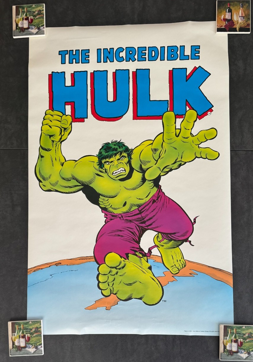 Vintage 1985/1978 The Incredible Hulk Marvel Comics poster 22x34 JOHN ROMITA