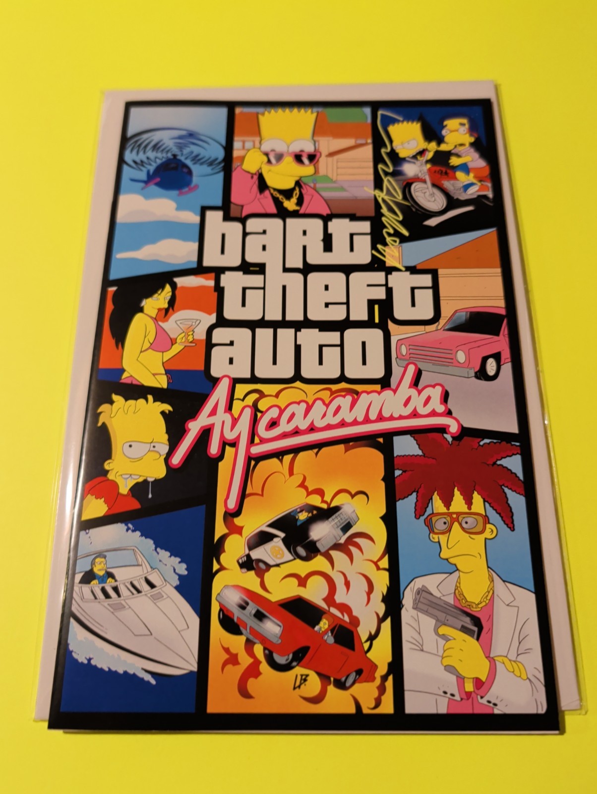 GTA - Bart Simpson Artbook - Cover by Artist Lloyd Bailey - LTD 44 NM GTA - Bart Simpson Artbook - Cover by Artist Lloyd Bailey - LTD 44 NM