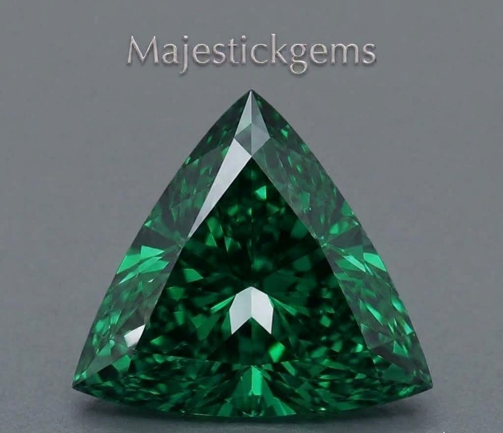 0.50 Ct Triangle Cut Lab Grown Diamond Loose Stone Green D Grade VVS1 Certified