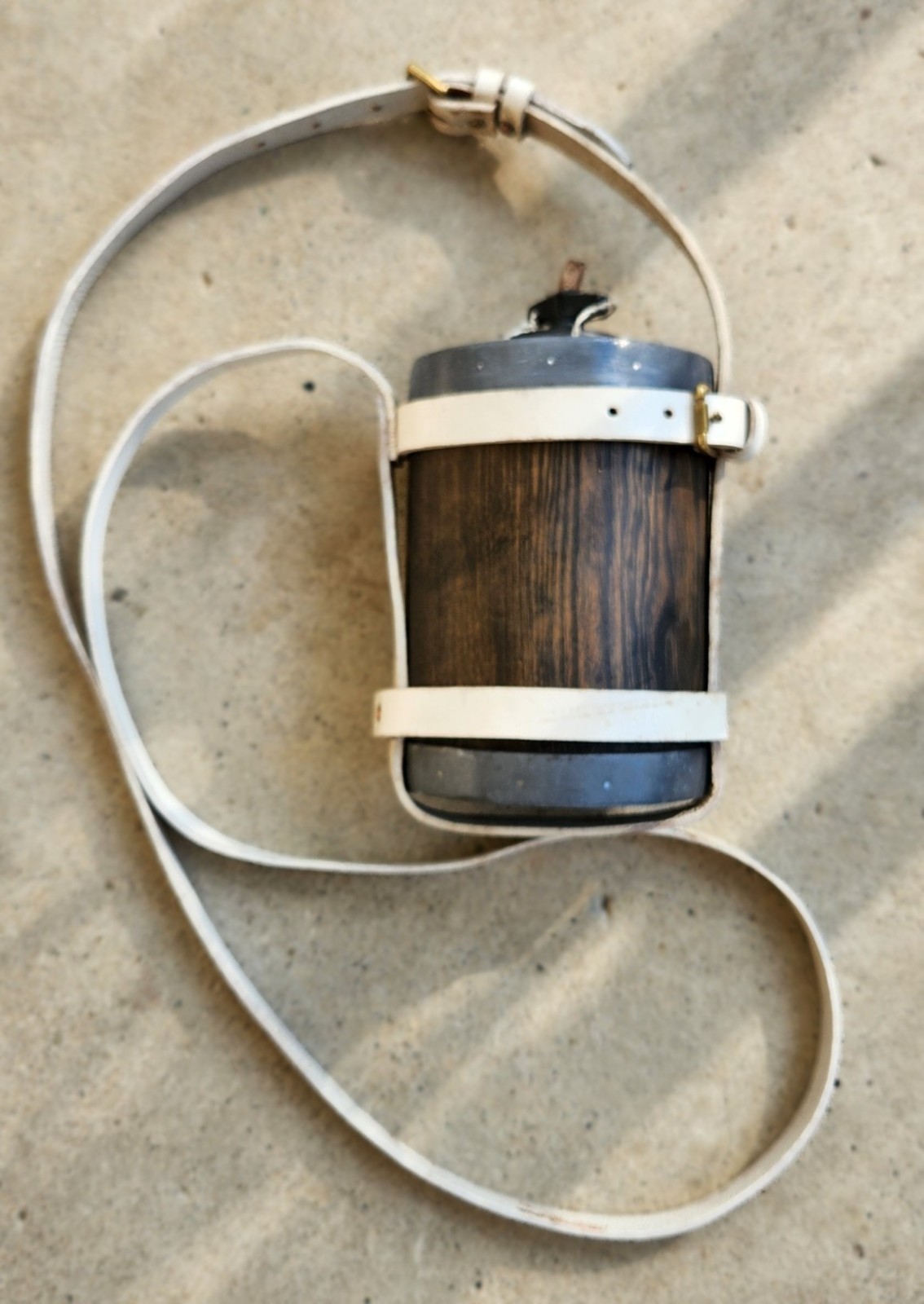 British Pattern 1871 Oliver Wooden Canteen Zulu / Boer War Repro With Harness British Pattern 1871 Oliver Wooden Canteen Zulu / Boer War Repro With Harness