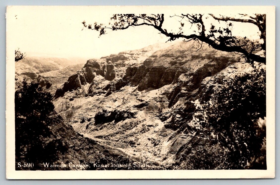 RPPC Real Photo Postcard - Waimea Canyon Kauai, Hawaii RPPC Real Photo Postcard - Waimea Canyon Kauai, Hawaii