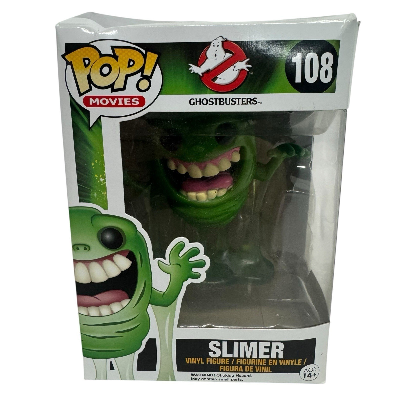 FUNKO POP #108 SLIMER GHOSTBUSTERS - VINYL FIGURE BOBBLEHEAD BOX DAMAGE
