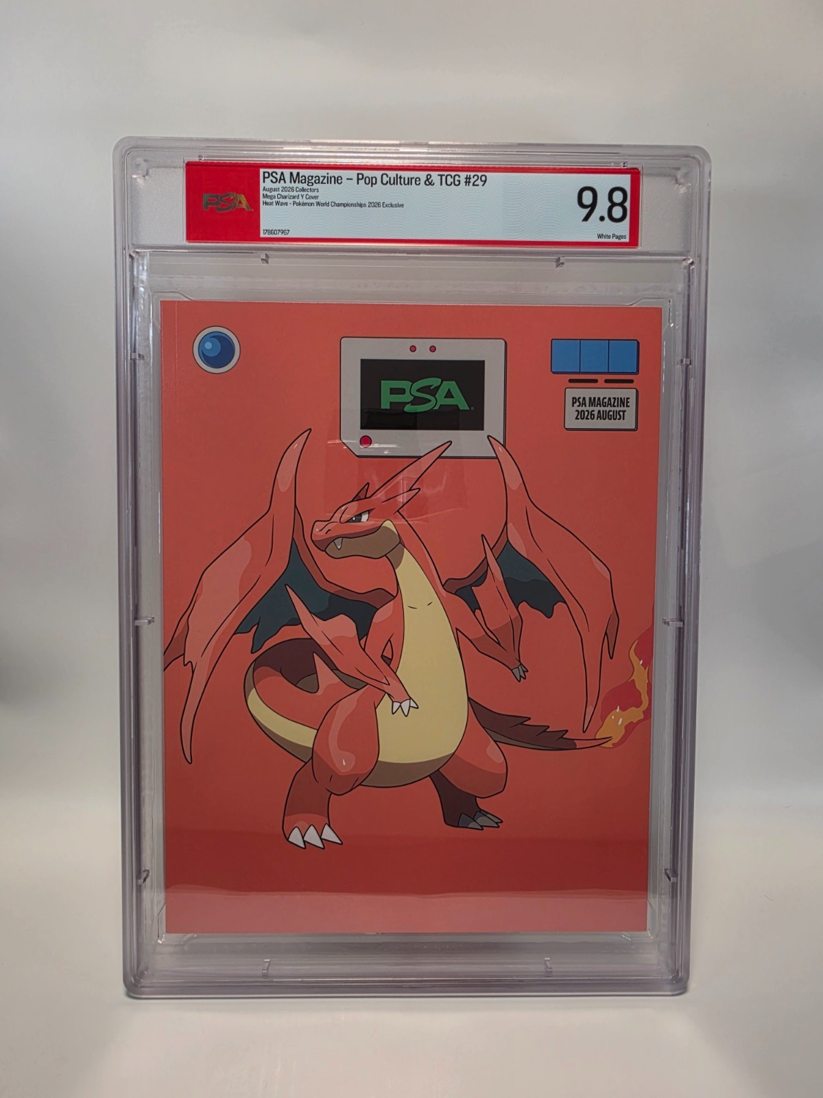 PSA 9.8 - MEGA CHARIZARD Y HEAT WAVE - POKÉMON WORLD CHAMPIONSHIPS EXCLUSIVE
