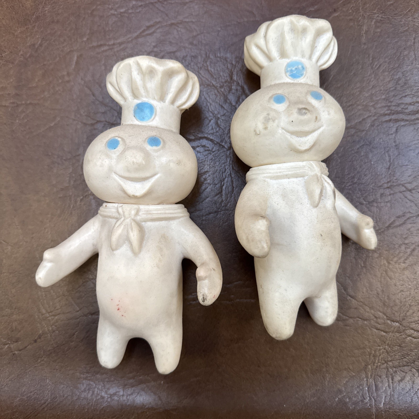 Rubber Pillsbury Doughboy Lot Of 2 Circa 1971 vinyl vintage Rubber Pillsbury Doughboy Lot Of 2 Circa 1971 vinyl vintage