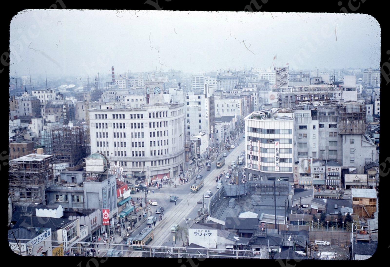 sl94 Original slide 1950's Red Kodachrome Tokyo Ginza ST skyline view 669a sl94 Original slide 1950's Red Kodachrome Tokyo Ginza ST skyline view 669a