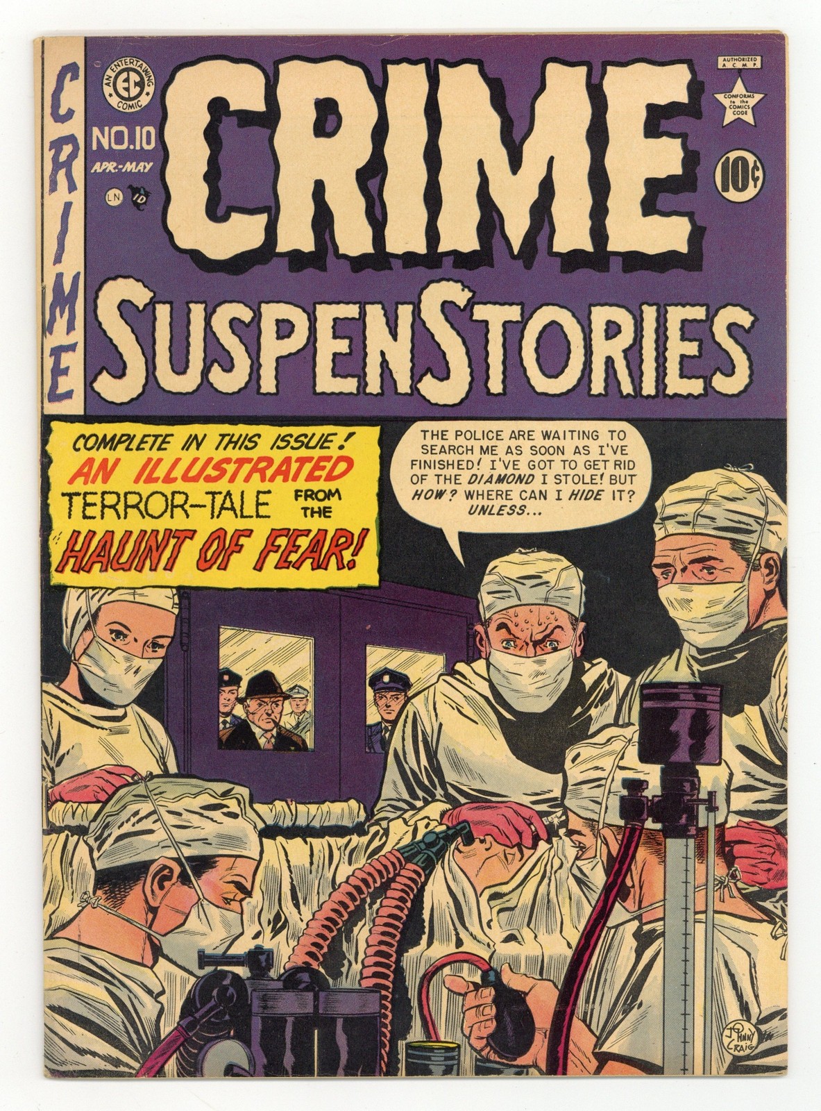 Crime Suspenstories #10 FN+ 6.5 1952