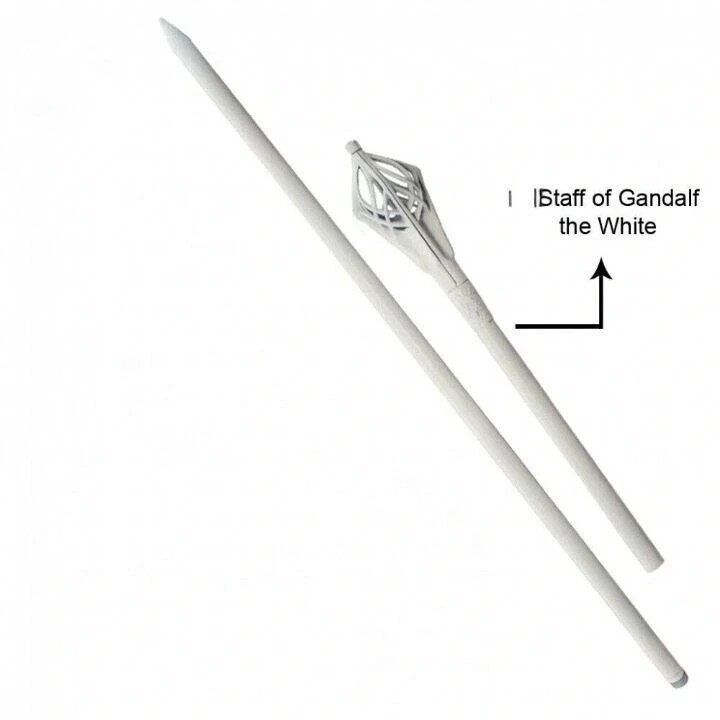 Glamdring White Staff of Gandalf LOTR Cosplay Polish – Rare Collectible Gift Glamdring White Staff of Gandalf LOTR Cosplay Polish – Rare Collectible Gift