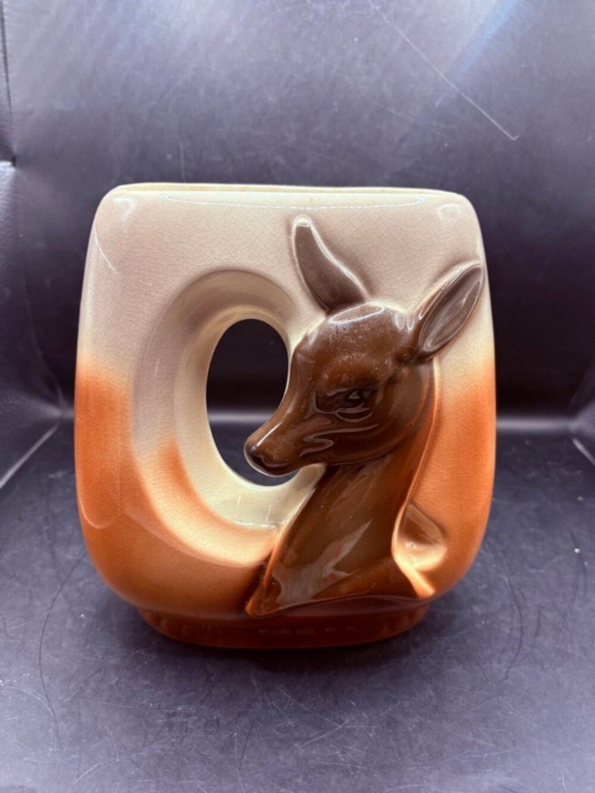 Vintage MCM Royal Copley Ceramic Deer Planter Mid Century Modern Fawn Vase