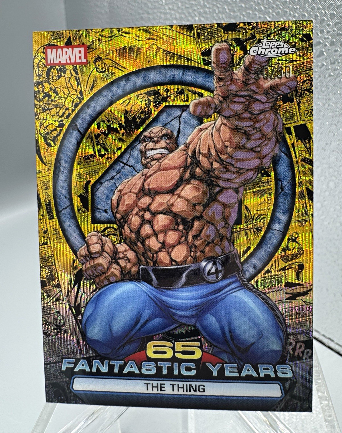 Topps Chrome Marvel Fantastic Four 65 Fantastic Years The Thing 8/10 #/10 Topps Chrome Marvel Fantastic Four 65 Fantastic Years The Thing 8/10 #/10
