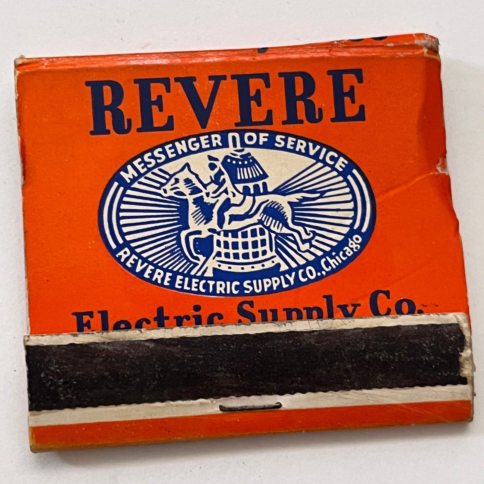 Revere Electric Supply Co 2501 Washington Ave Vintage Matchbook Cover TB8-MB3-2 Revere Electric Supply Co 2501 Washington Ave Vintage Matchbook Cover TB8-MB3-2