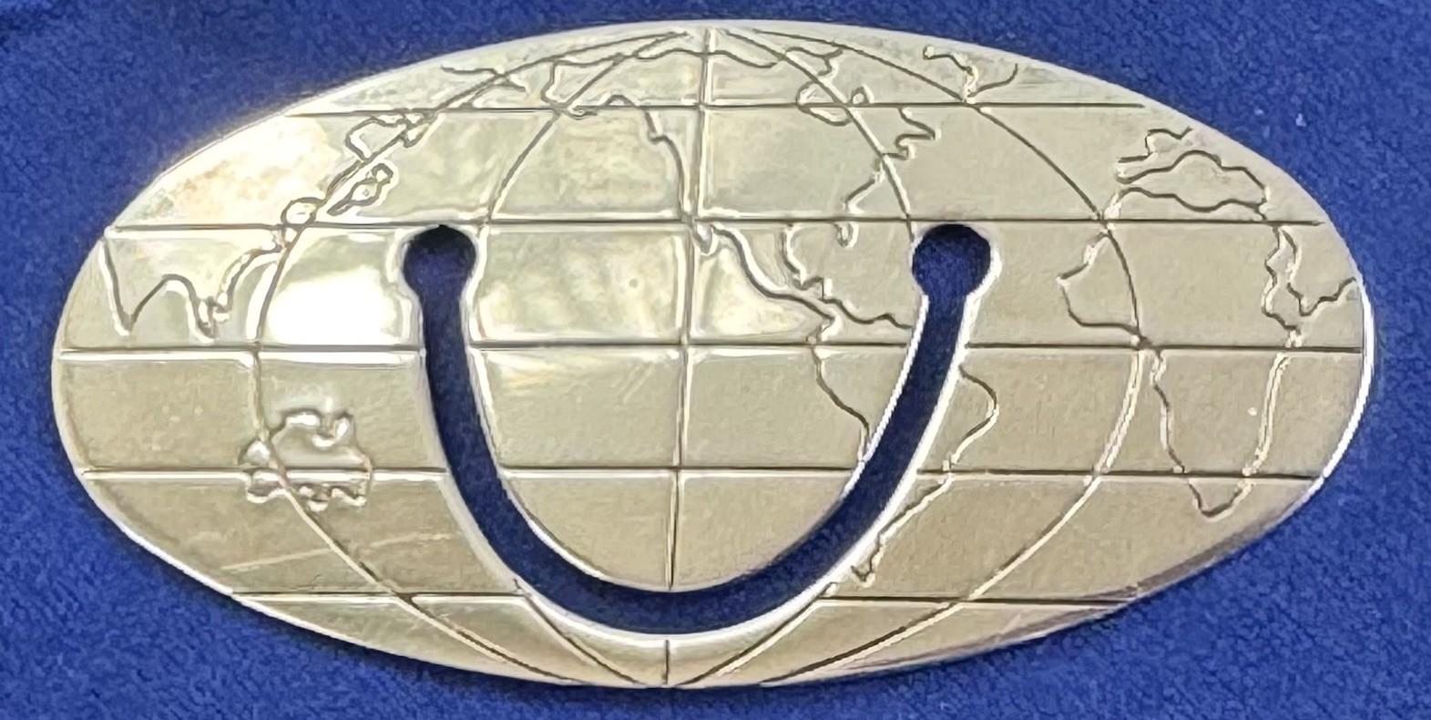 Vintage 90s Tiffany & Co 925 Sterling Silver World Globe Bookmark Money Clip 7g Vintage 90s Tiffany & Co 925 Sterling Silver World Globe Bookmark Money Clip 7g