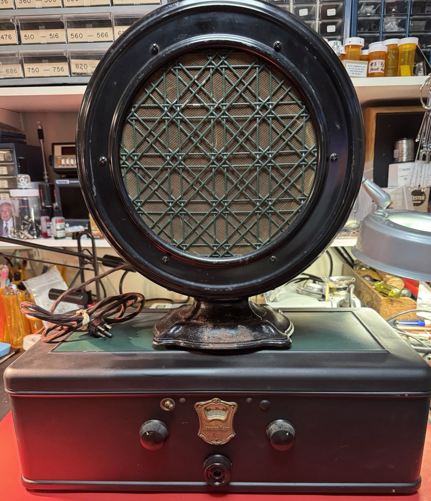 Atwater Kent Antique Tube Radio Model 55 & F-4-A Speaker - Restored & Works