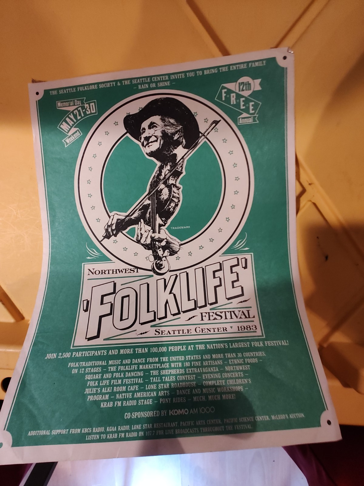 FLYER NORTHWEST FOLKLIFE FESTIVAL SEATTLE CENTER 1983