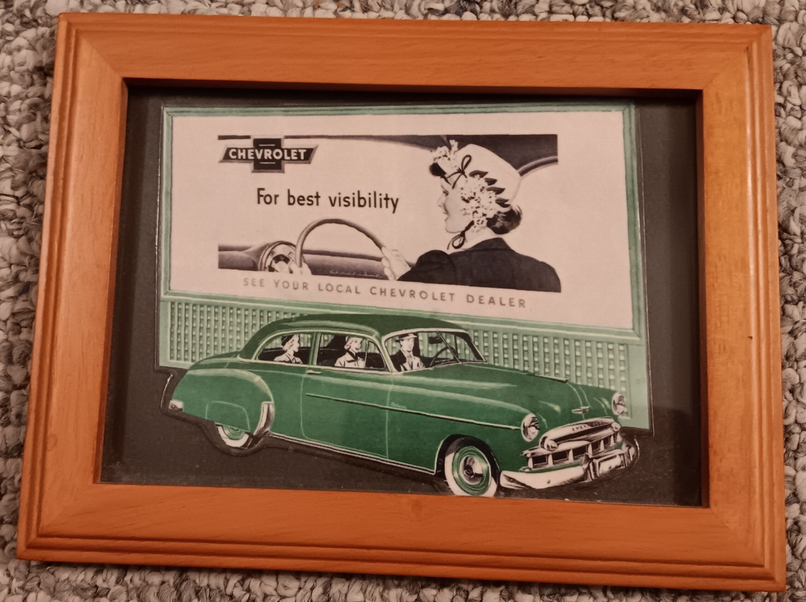 Vintage 1949 Chevrolet Styleline 2 Door Sedan Ad For Best Visibility Framed Vintage 1949 Chevrolet Styleline 2 Door Sedan Ad For Best Visibility Framed