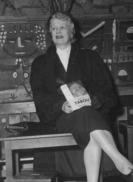 French politician former prostitute Marthe Richard reading a copy - Old Photo