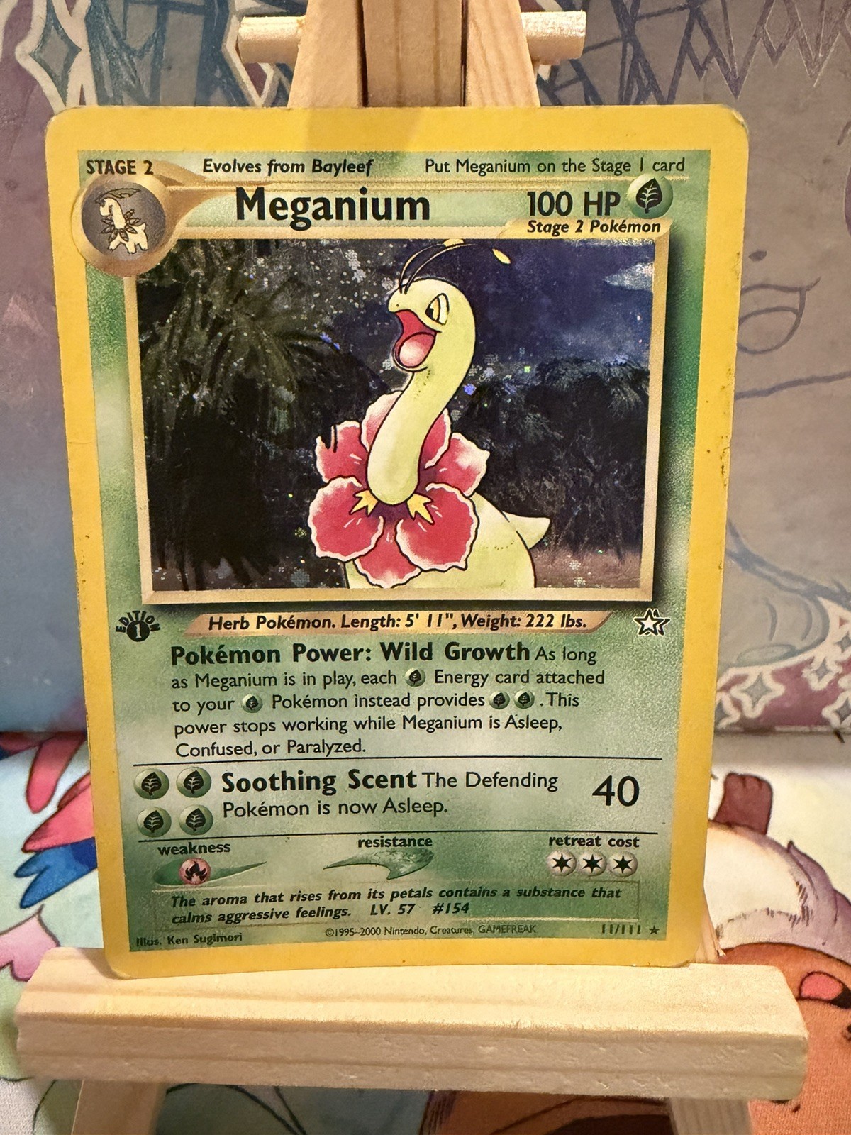 Meganium 11/111 Neo Genesis 1st Edition Holo Rare English Pokémon TCG